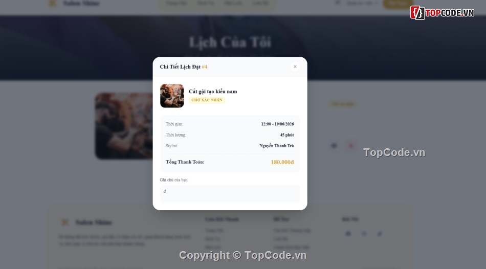 đặt lịch,đặt lịch khám,website đặt lịch